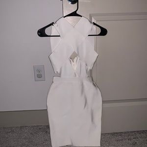 Posh Shop White criss cross dress size small